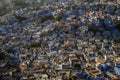 The blue city from the Mehrangarh Mehran Fort, Jodhpur, Rajasthan, India Royalty Free Stock Photo